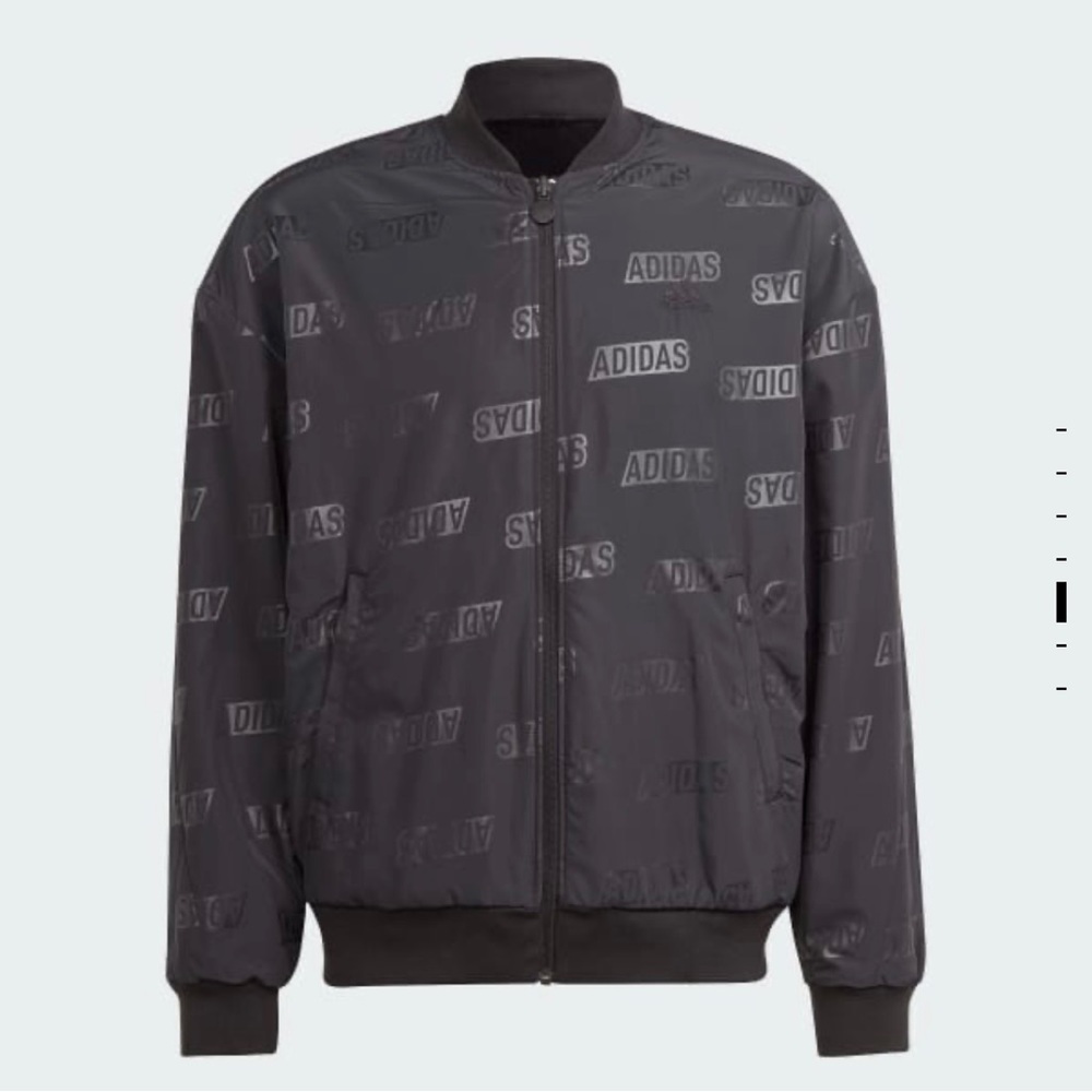 adidas Embossed Reversible Jacket Black Medium Mens